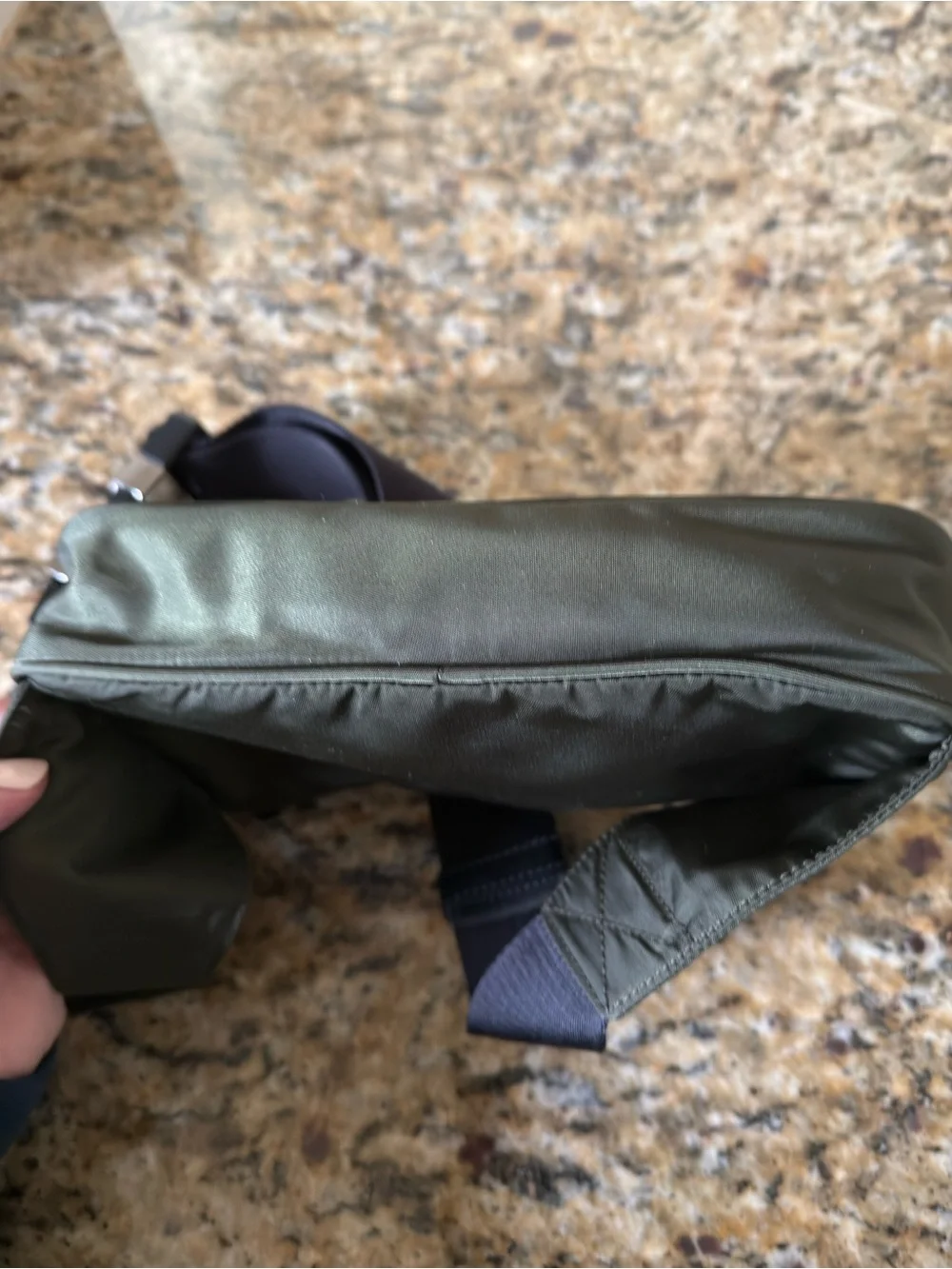 Prada Olive Nylon Belt Bag with Black Strap - Picture 6 of 6